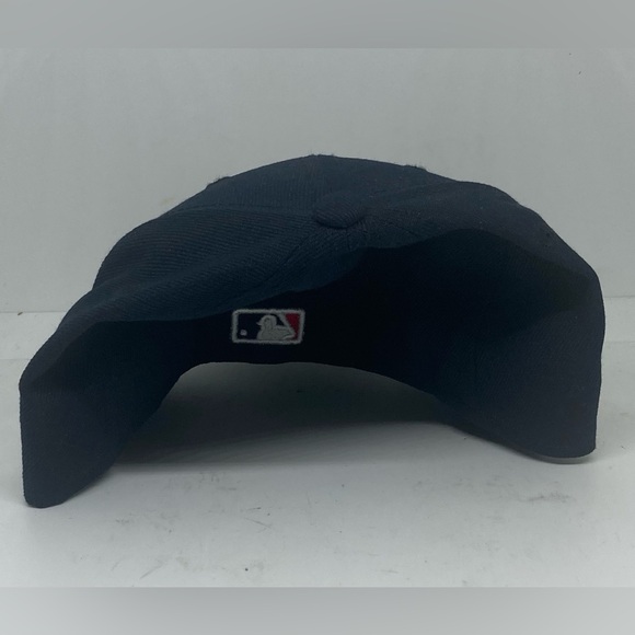 Atlanta Braves New Era Low Profile 59FIFTY Fitted Hat Navy Size 7 - Picture 3 of 9